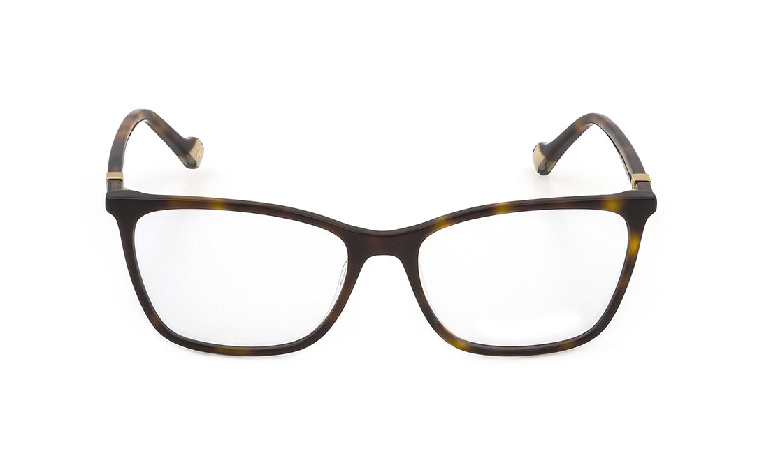 The Rosa optical style sports a rectangular-shaped HD acetate front piece. The temples are made from acetate and feature small metal cubes embellished by the monogram engraving, which is repeated on the temple tips.