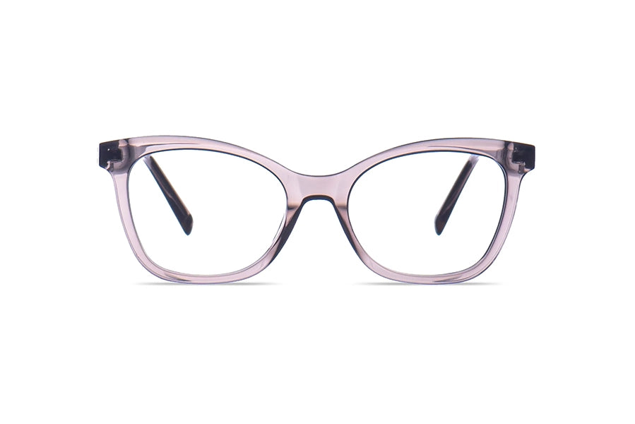 An elegant, feminine frame with a smooth upswept brow. Bella Villa stylishly blends a cat-eye-like brow with a squared-off bottom rim.