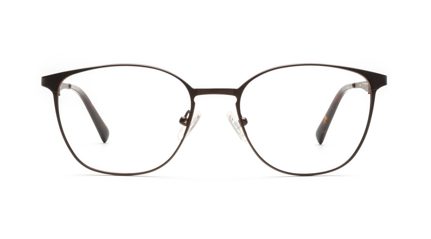 A stylish thin metal frame. A trendy shape that looks great on everyone. On the cutting edge of style and stylish enough to make a simple yet refined statement.