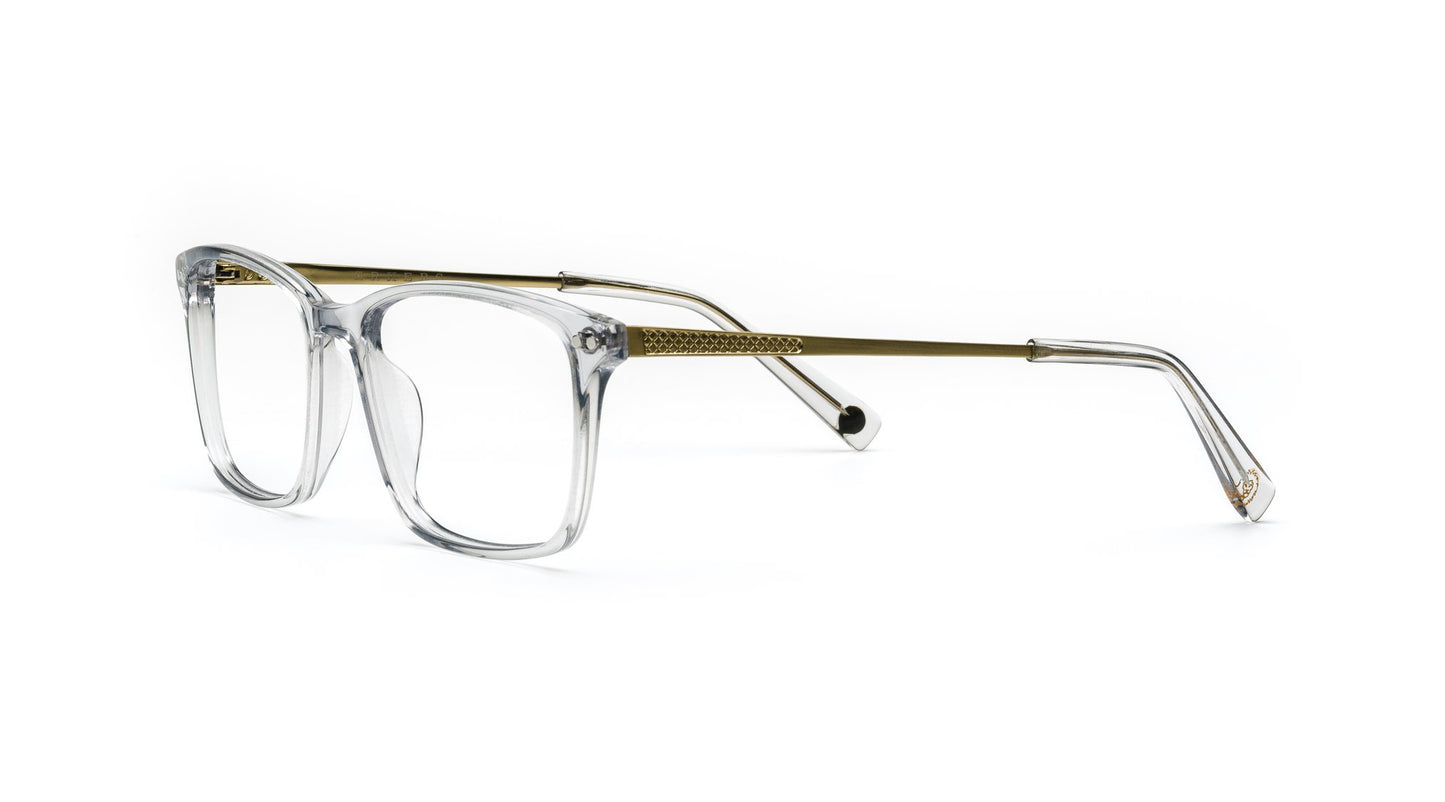 This frame is a bit larger in size and fits like a glove. The Acetate Front and Stainless Steel Temples are made to withstand the harshest punishment.