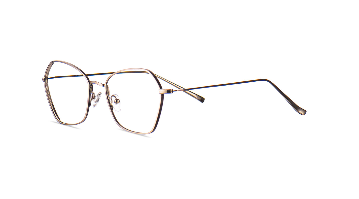 Stainless steel frame, a unique shape that fits a wide range of faces and is very flattering on the wearer.