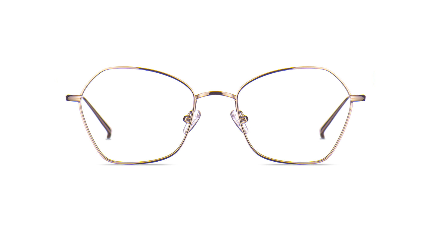 Stainless steel frame, a unique shape that fits a wide range of faces and is very flattering on the wearer.