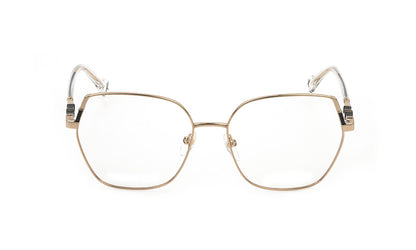 Marie is the optical style characterized by an expansive geometric metal front piece. The temples are enhanced with colored enamel details and transparent acetate temple tips. The colored enamel inserts that feature in the upper corner of the front piece represent a detail that does not escape the attentive eye of a woman.
