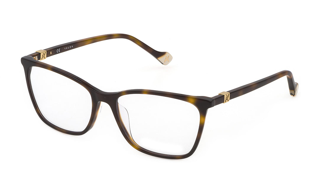 The Rosa optical style sports a rectangular-shaped HD acetate front piece. The temples are made from acetate and feature small metal cubes embellished by the monogram engraving, which is repeated on the temple tips.