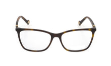 Load image into Gallery viewer, The Rosa optical style sports a rectangular-shaped HD acetate front piece. The temples are made from acetate and feature small metal cubes embellished by the monogram engraving, which is repeated on the temple tips.