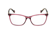 Load image into Gallery viewer, The Rosa optical style sports a rectangular-shaped HD acetate front piece. The temples are made from acetate and feature small metal cubes embellished by the monogram engraving, which is repeated on the temple tips.